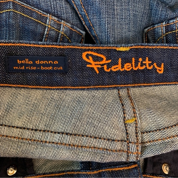 Fidelity Bella Donna Bootcut Jeans Womens 25 Blue Y2K Vintage USA/Japan Low Rise - Picture 6 of 7